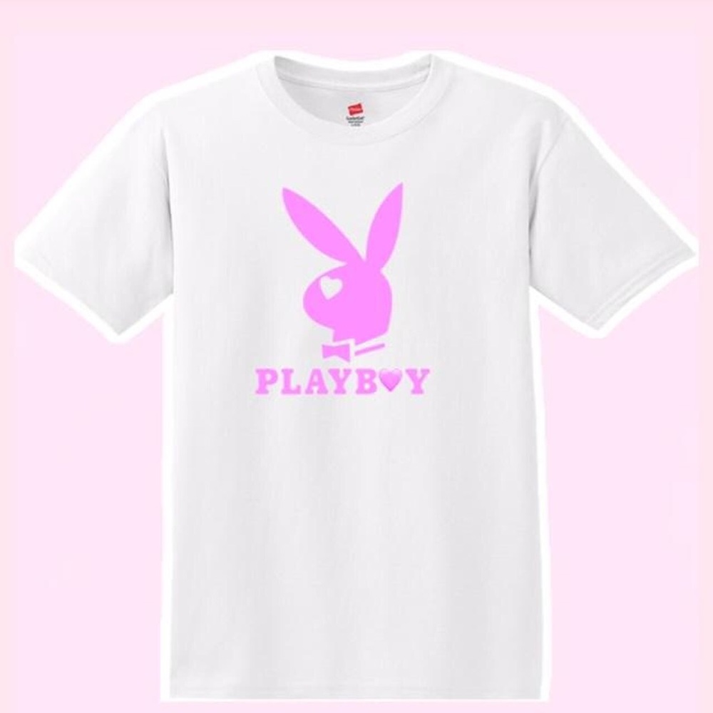 Playb❤y Bunny Heart Y2K 2000s Tee